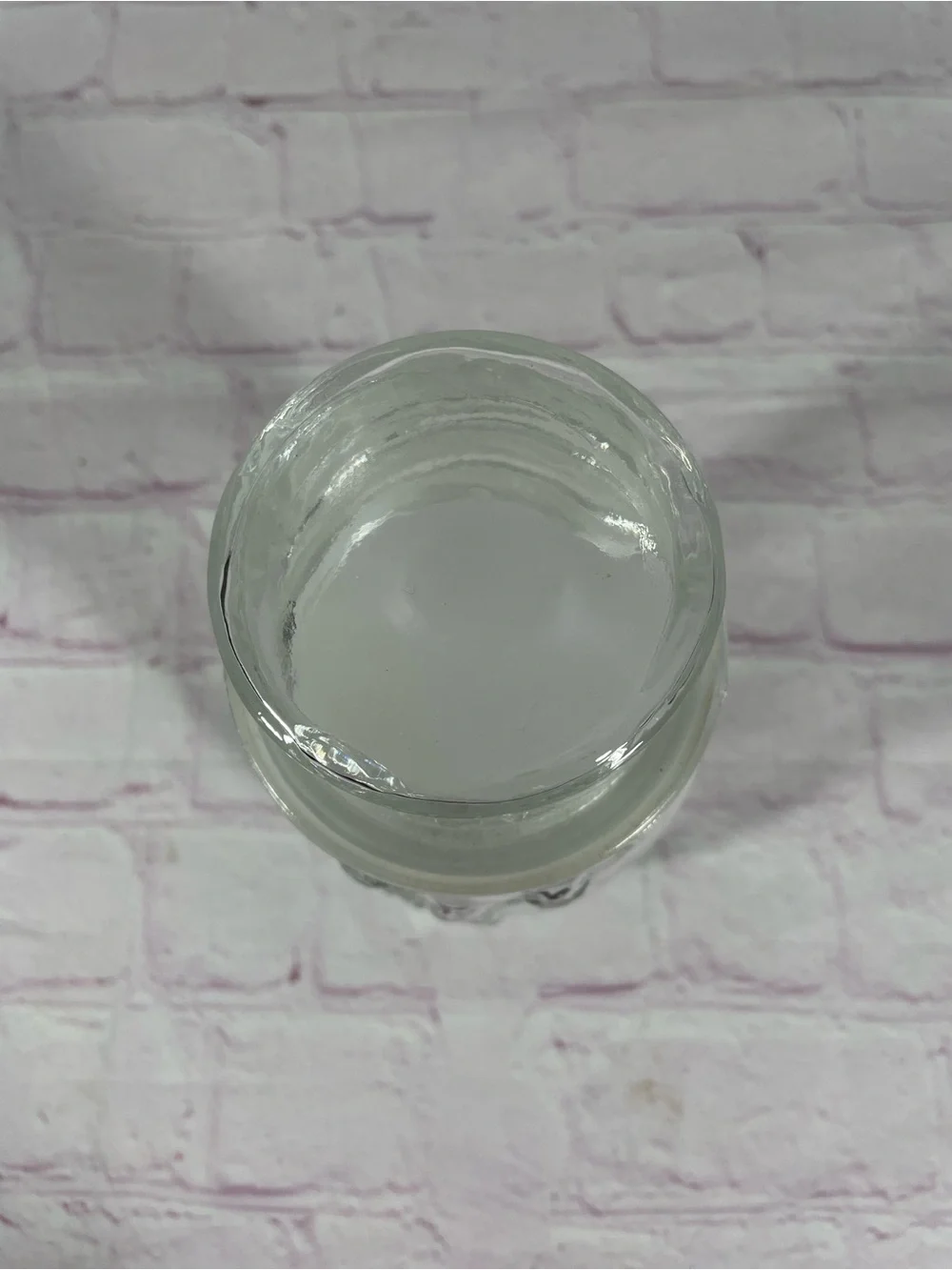 Vintage Libbey of Canada Clear Glass Snowman with Top Hat Lidded Jar Container